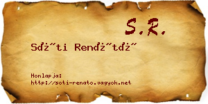 Sóti Renátó névjegykártya