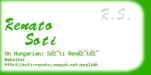 renato soti business card